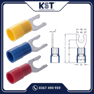 Đầu cos chỉa có ngàm khóa bọc nhựa Nylon