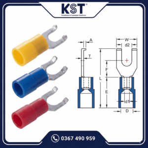 Đầu cos chữ Y có càng (Flange) bọc nhựa nylon