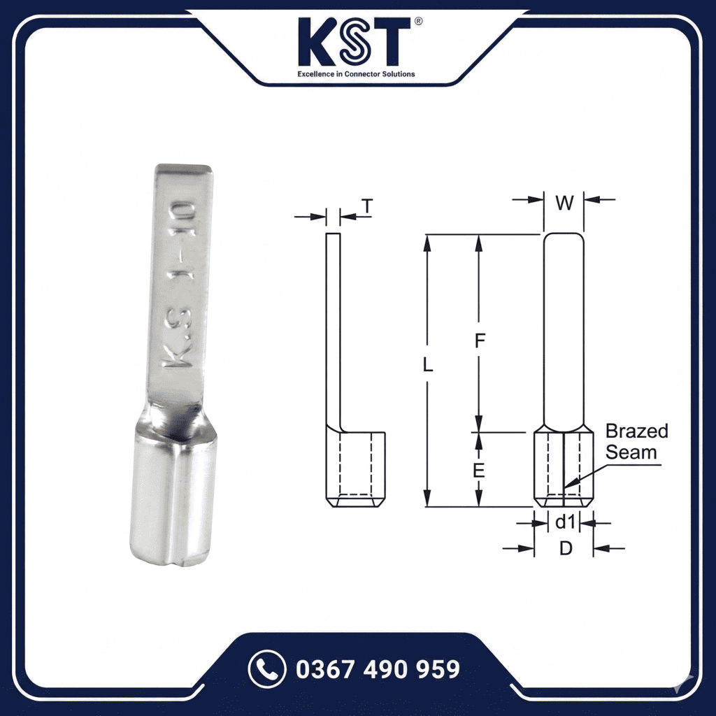 Đầu cos kim dẹt trần